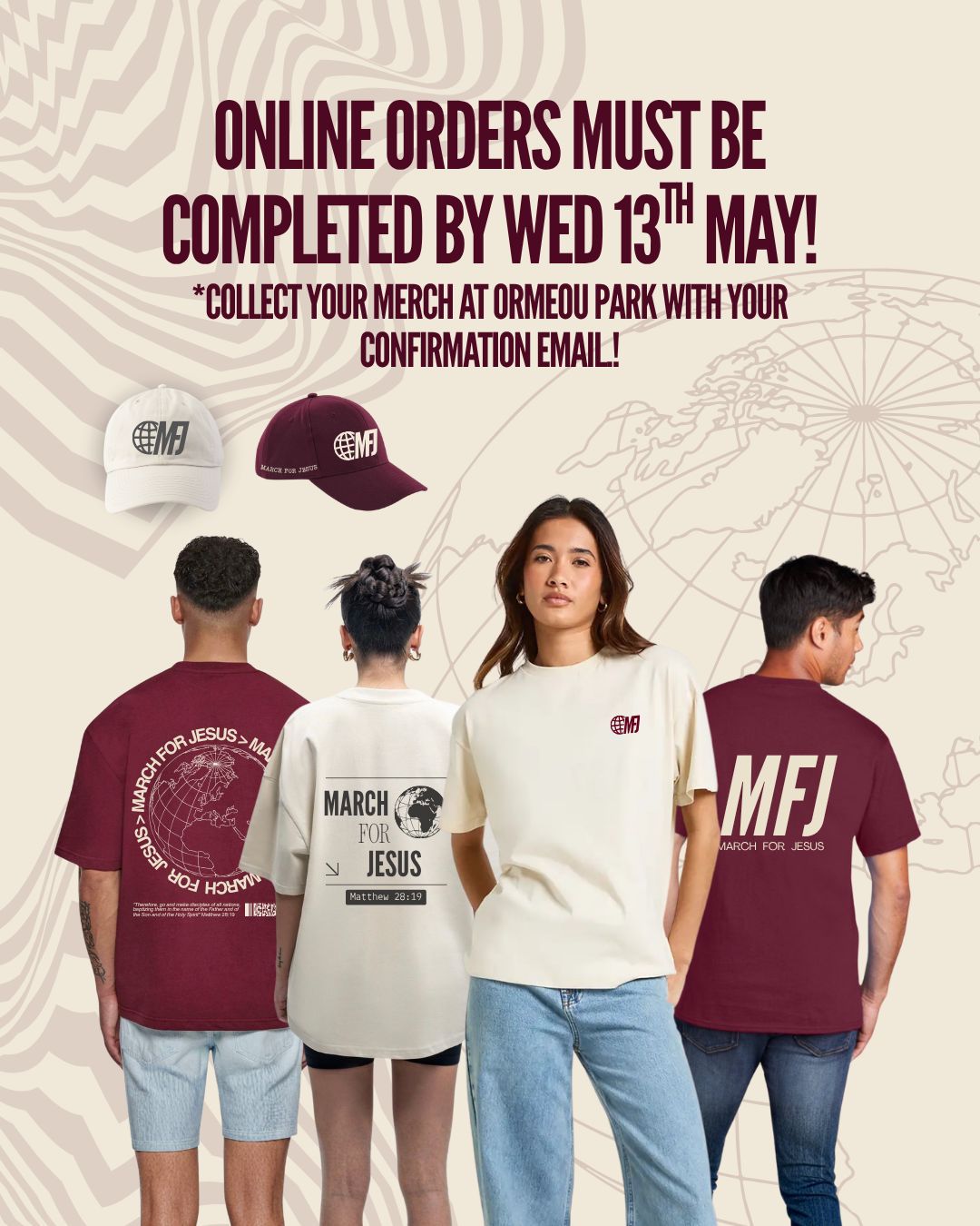 Online order deadline information